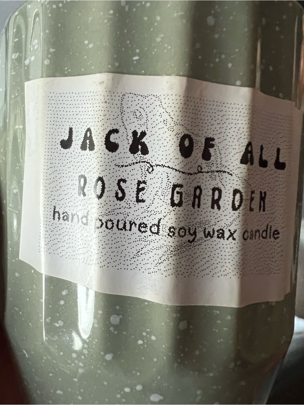 Rose Garden Soy Wax Candle - Sage Green